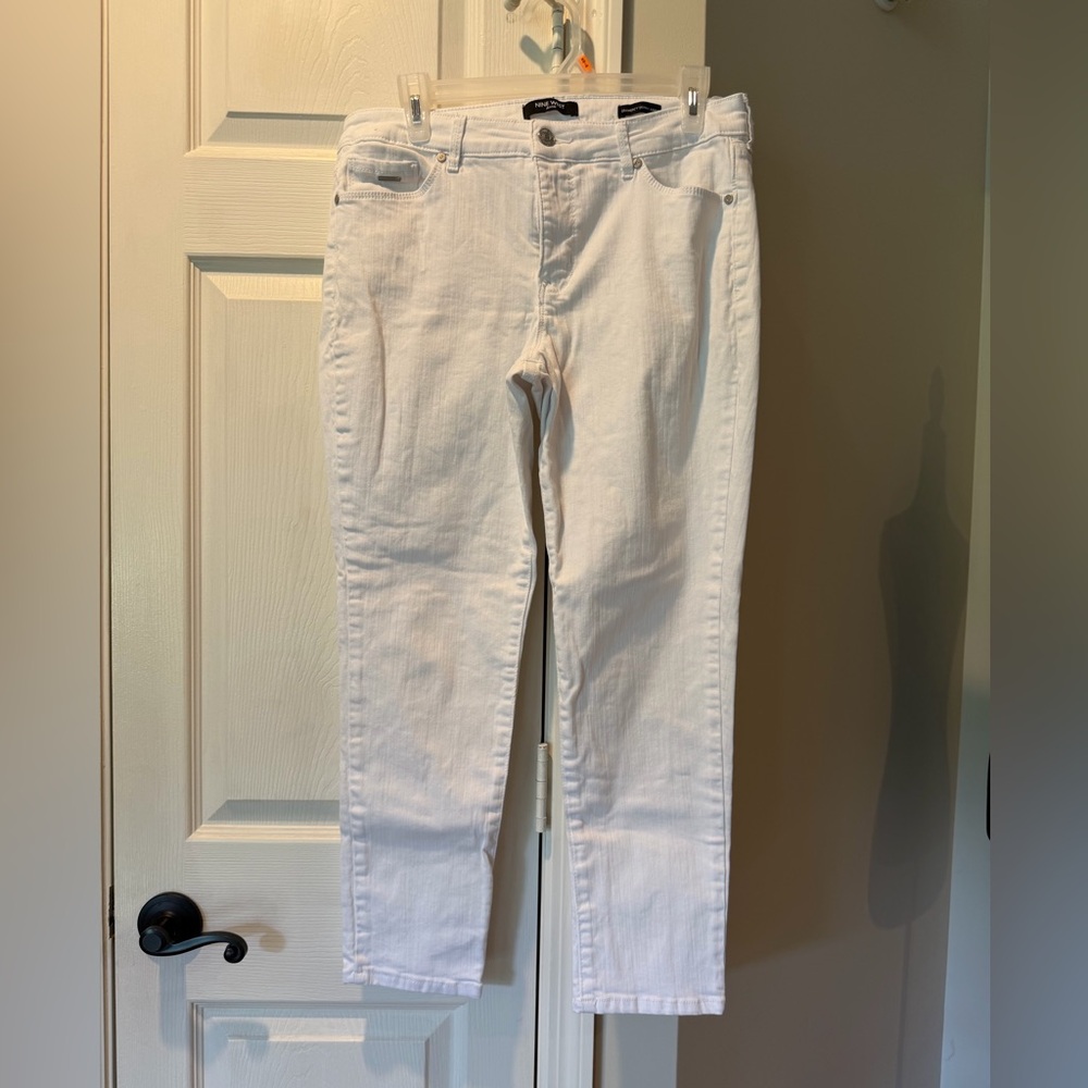 Nine West Bright White Cropped Ankle Jeans